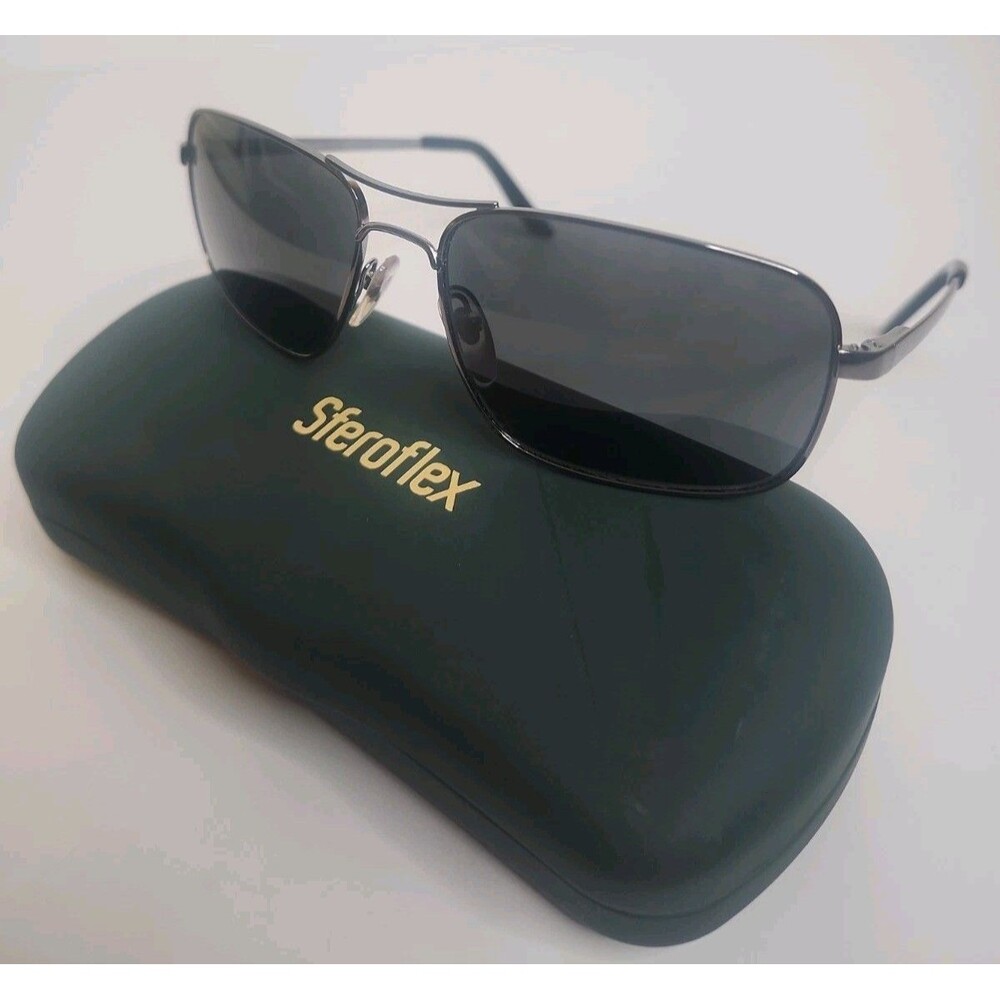 Sferoflex Mens Sunglasses Gunmetal Metal 5005S 492/87 58-16-135 W/ Case
